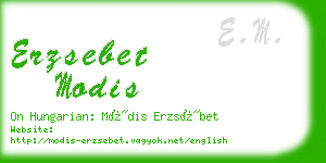 erzsebet modis business card